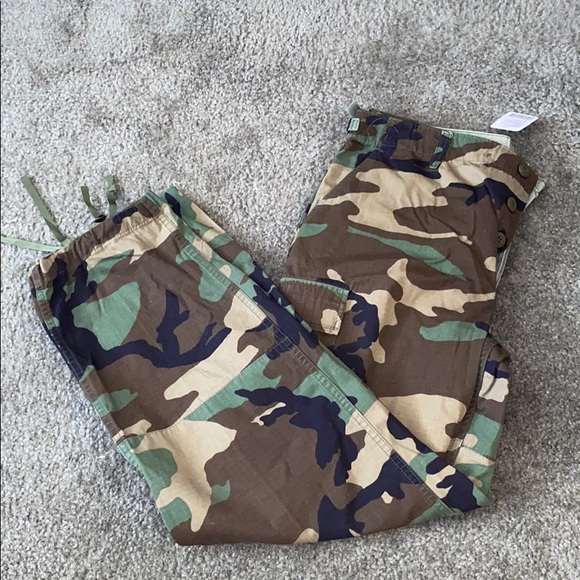 fitted camo cargo pants